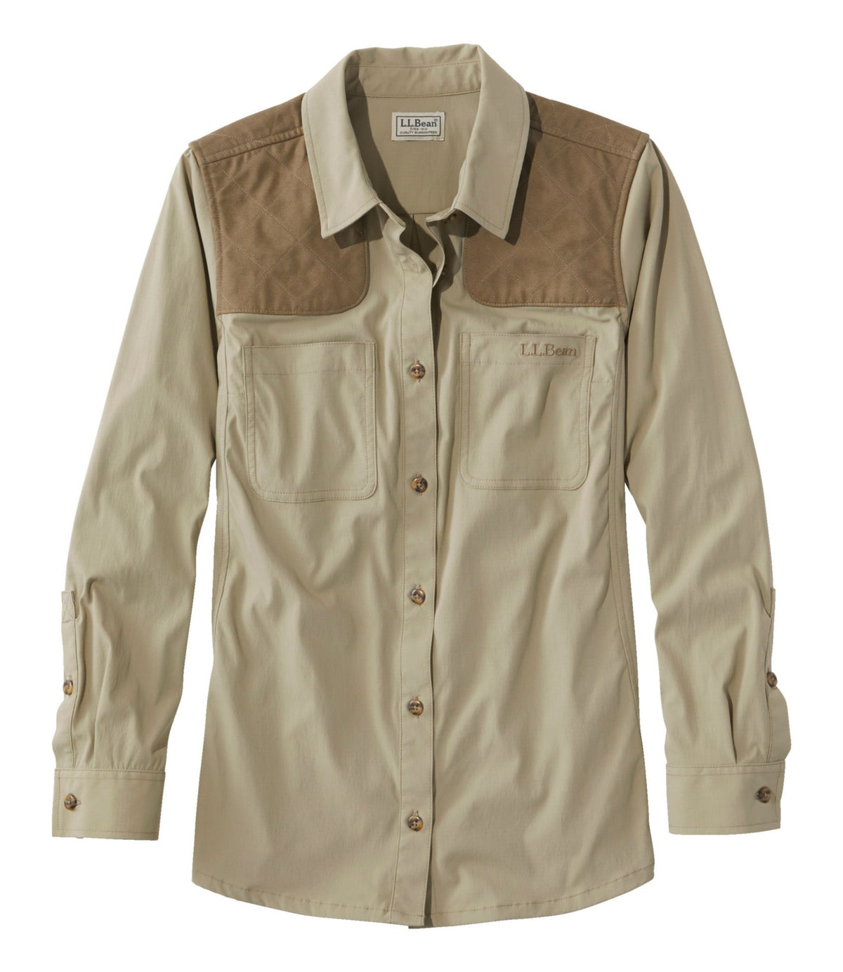 L.L.Bean Women's Stretch Upland Field Shirt Light Olive/Field Olive