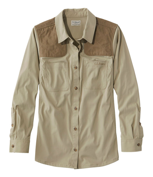 L.L.Bean Women's Stretch Upland Field Shirt Light Olive/Field Olive