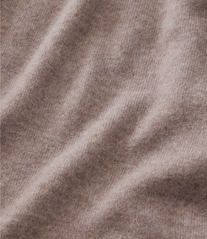 L.L.Bean Women's Classic Cashmere Sweater, Relaxed Mockneck Camel Heather