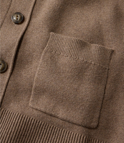 L.L.Bean Women's Wicked Soft Cotton/Cashmere Cardigan Bordeaux Heather