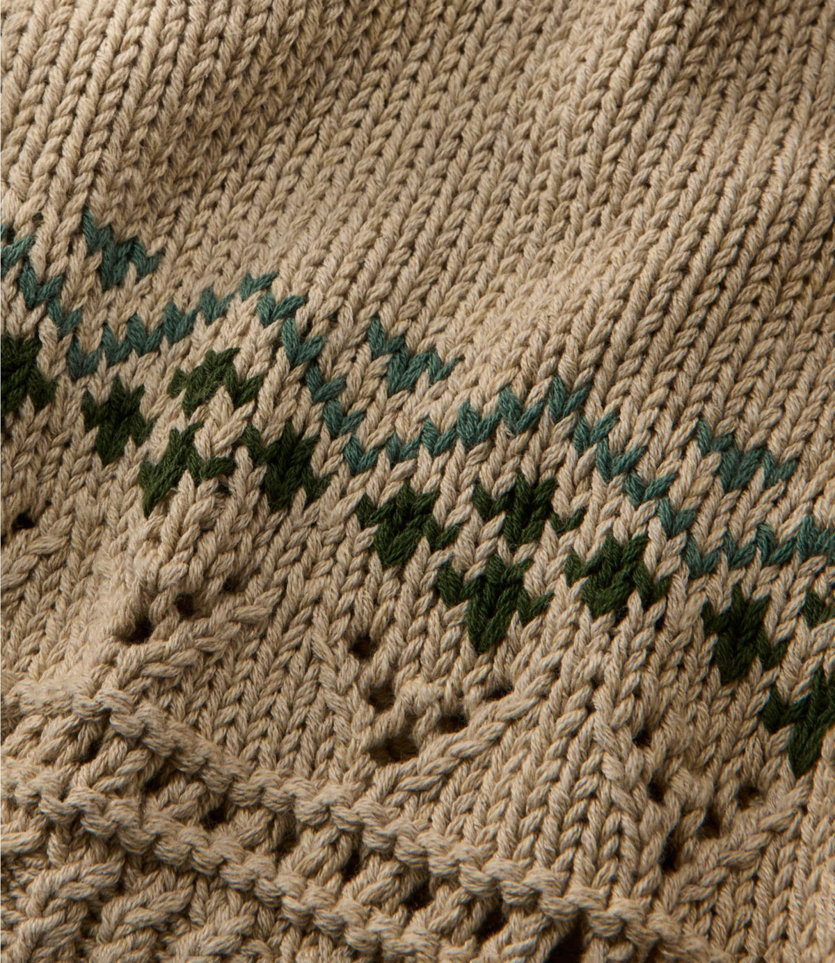 L.L.Bean Women's Signature Cotton Fisherman Sweater, Short Cardigan Fair Isle Forest Shade Dog Fair Isle