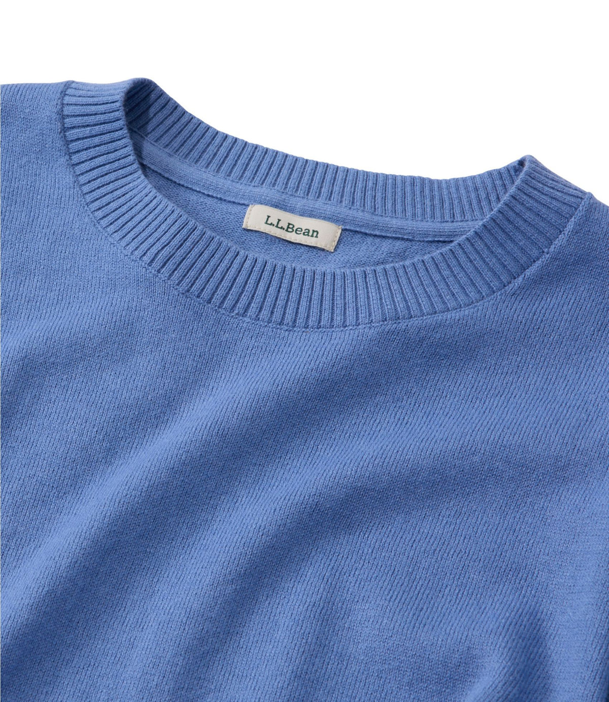L.L.Bean Women's Cotton/Cashmere Sweater, Crewneck Classic Navy