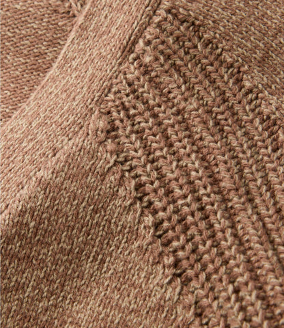 L.L.Bean Women's Mariner Shaker Sweater, V-Neck Cardigan Bordeaux/Fig Marl