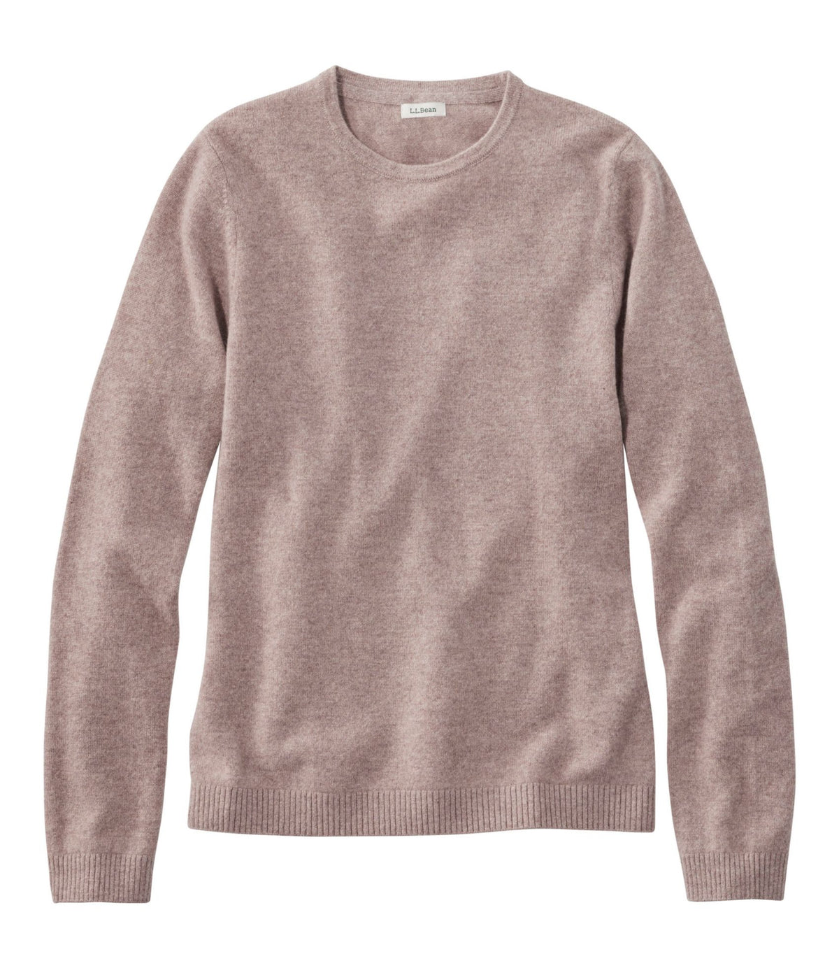 L.L.Bean Women's Classic Cashmere, Crewneck Camel Heather