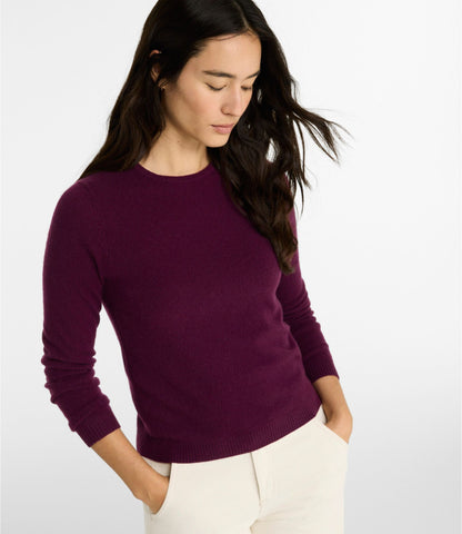 L.L.Bean Women's Classic Cashmere, Crewneck Camel Heather