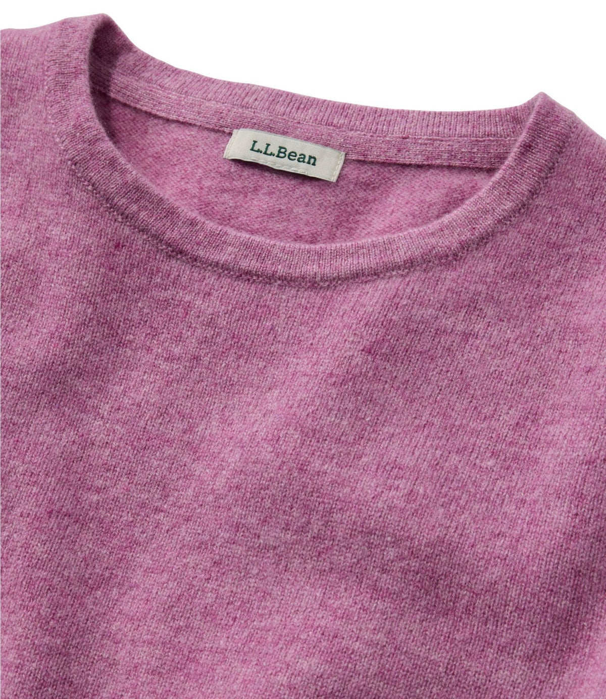 L.L.Bean Women's Classic Cashmere, Crewneck Camel Heather