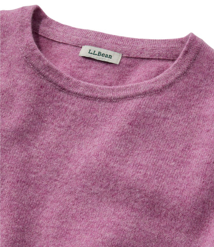 L.L.Bean Women's Classic Cashmere, Crewneck Camel Heather