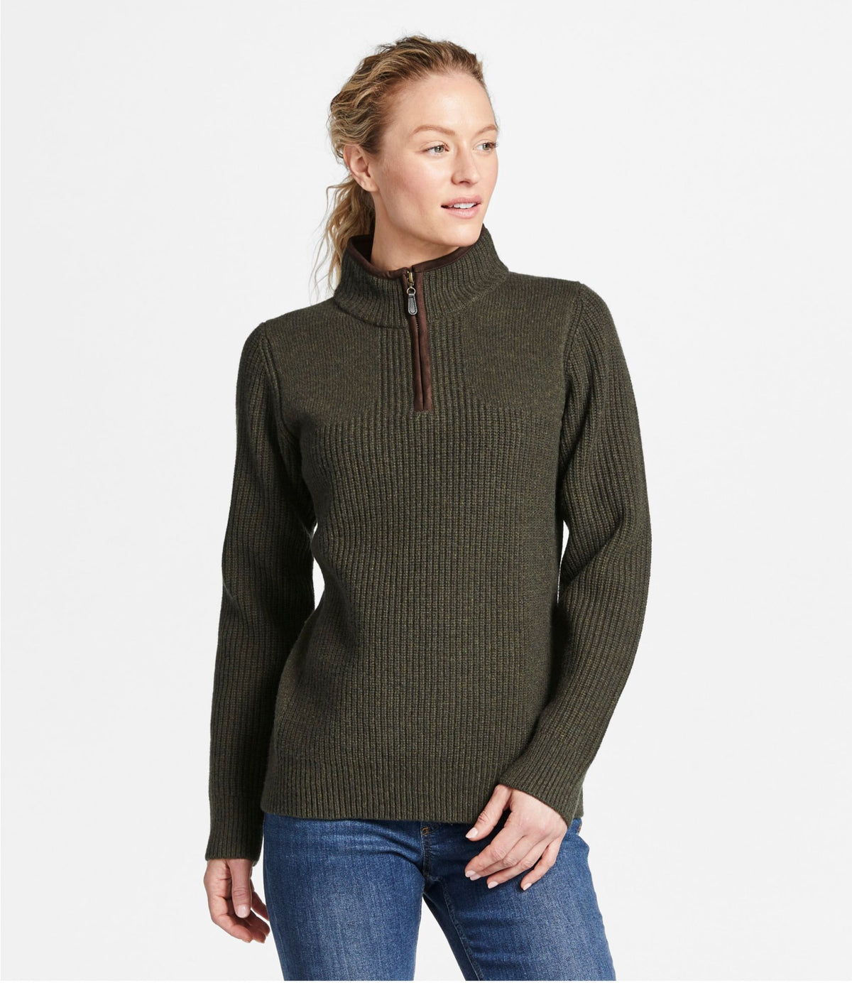 L.L.Bean Women's Waterfowl Sweater Dark Cinder