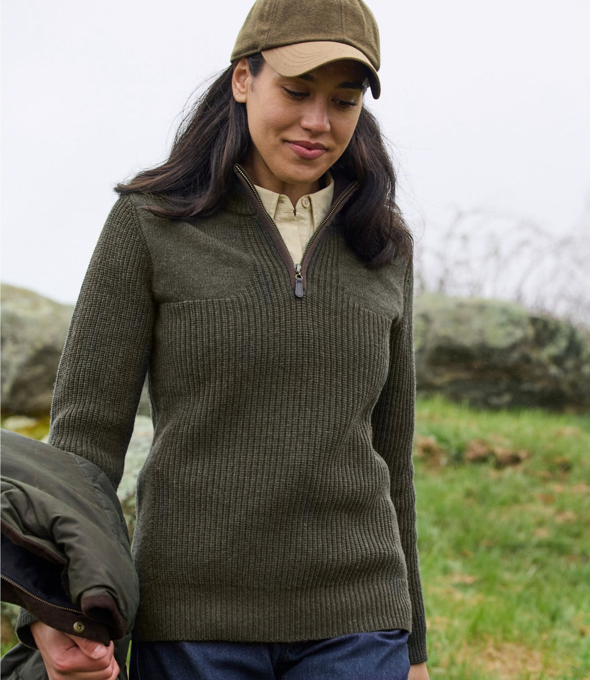 L.L.Bean Women's Waterfowl Sweater Dark Cinder