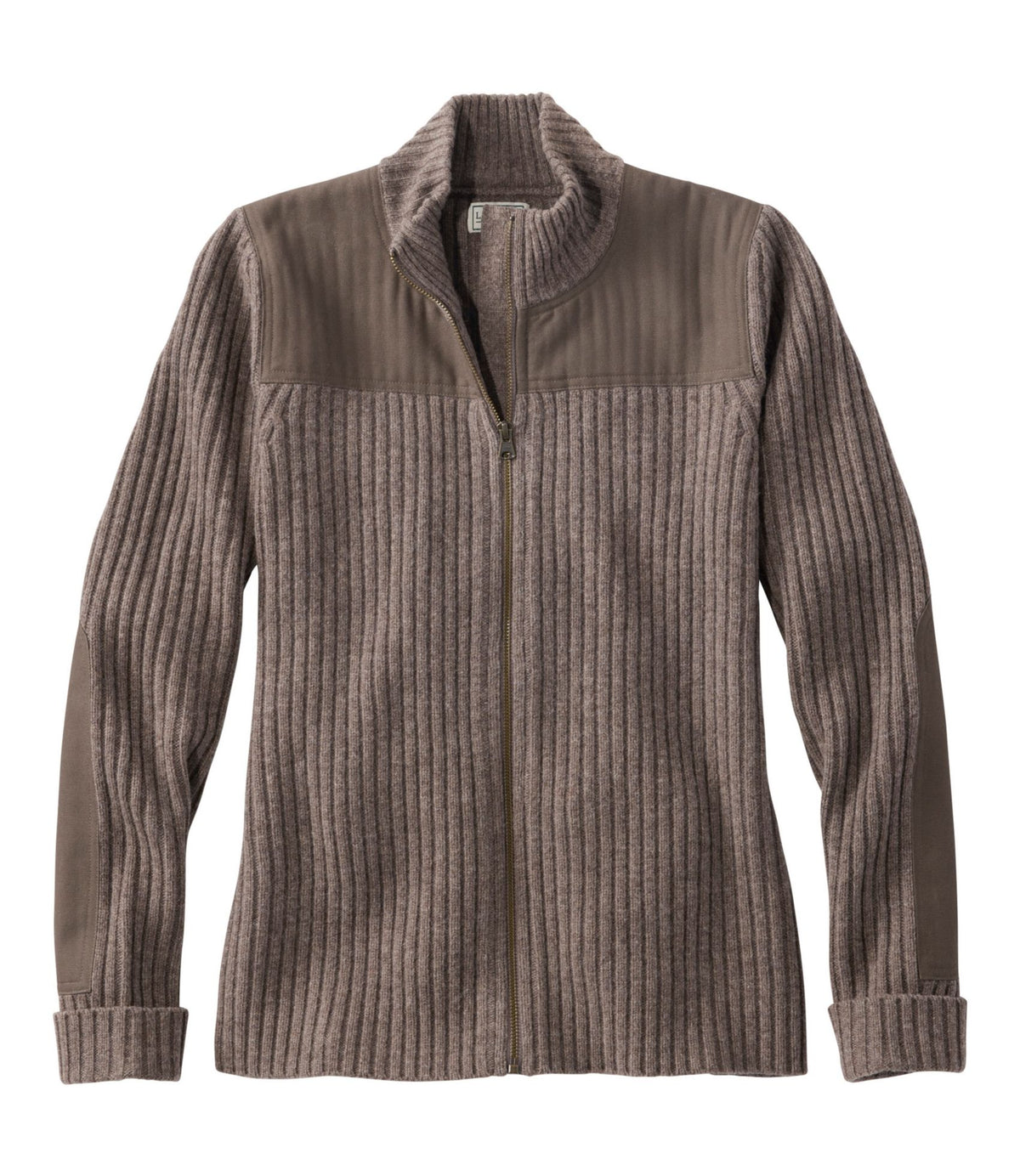 L.L.Bean Women's Commando Sweater, Full-Zip Dark Cinder