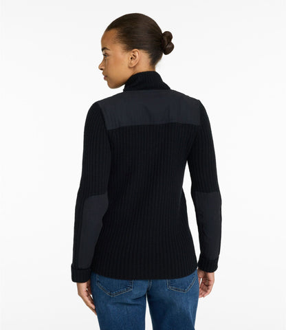 L.L.Bean Women's Commando Sweater, Full-Zip Dark Cinder