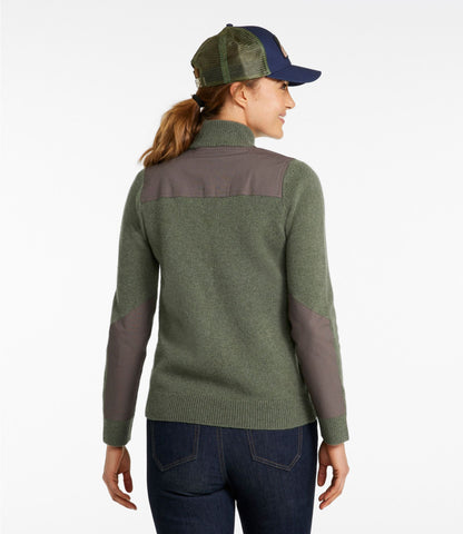 L.L.Bean Women's Maine Guide Lightweight Lambswool Sweater Soft Khaki