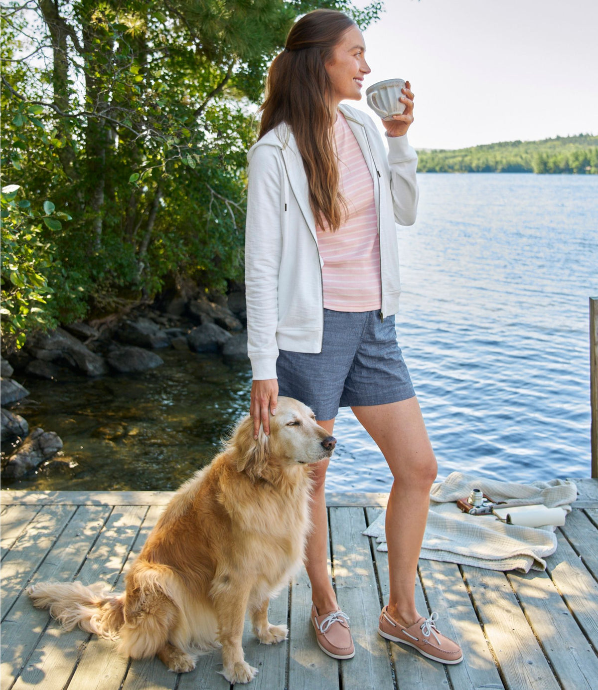 L.L.Bean Women's Peaks Island Full-Zip Hoodie Classic Navy