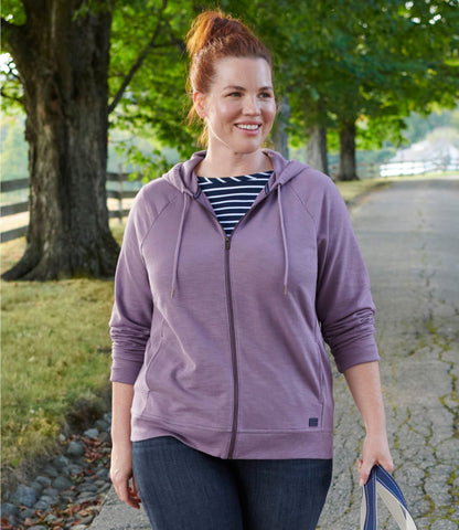 L.L.Bean Women's Peaks Island Full-Zip Hoodie Classic Navy