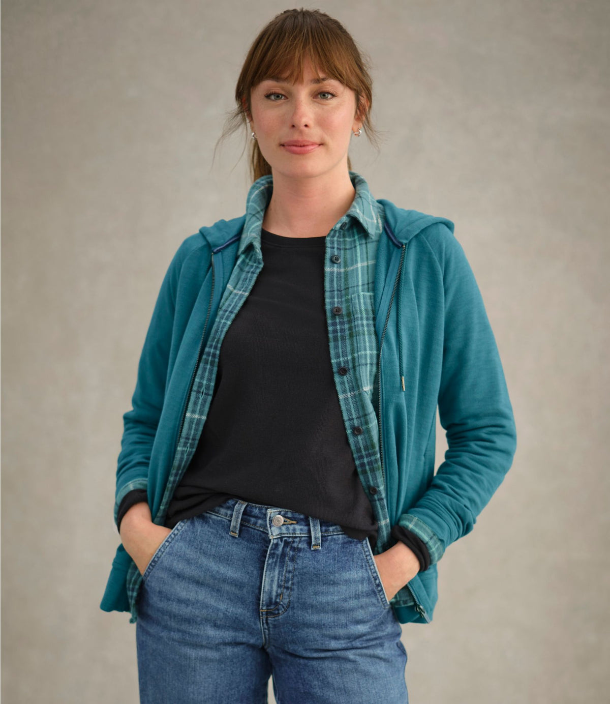 L.L.Bean Women's Peaks Island Full-Zip Hoodie Classic Navy