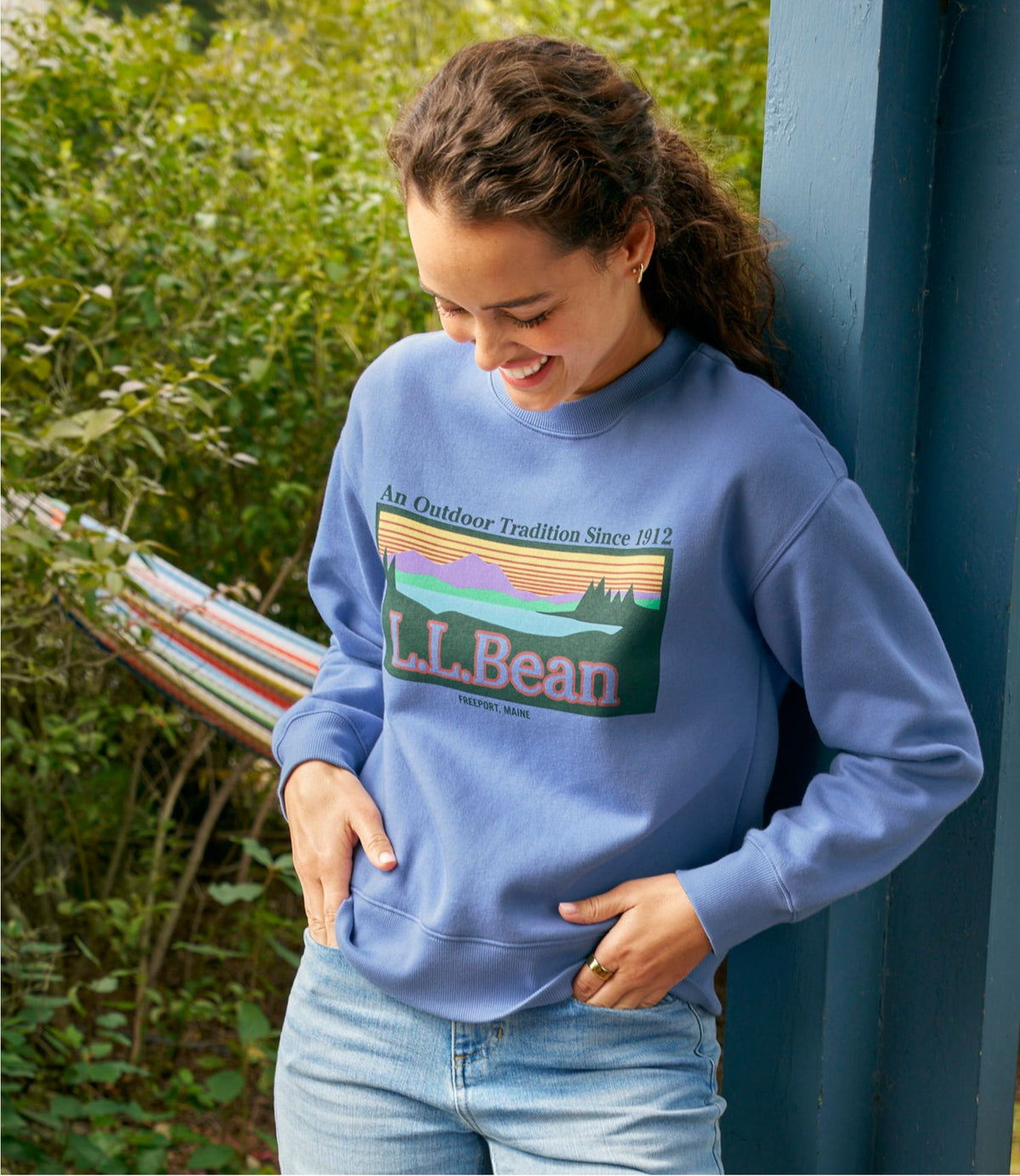 L.L.Bean Women's Essential Sweatshirt, Crewneck Logo
