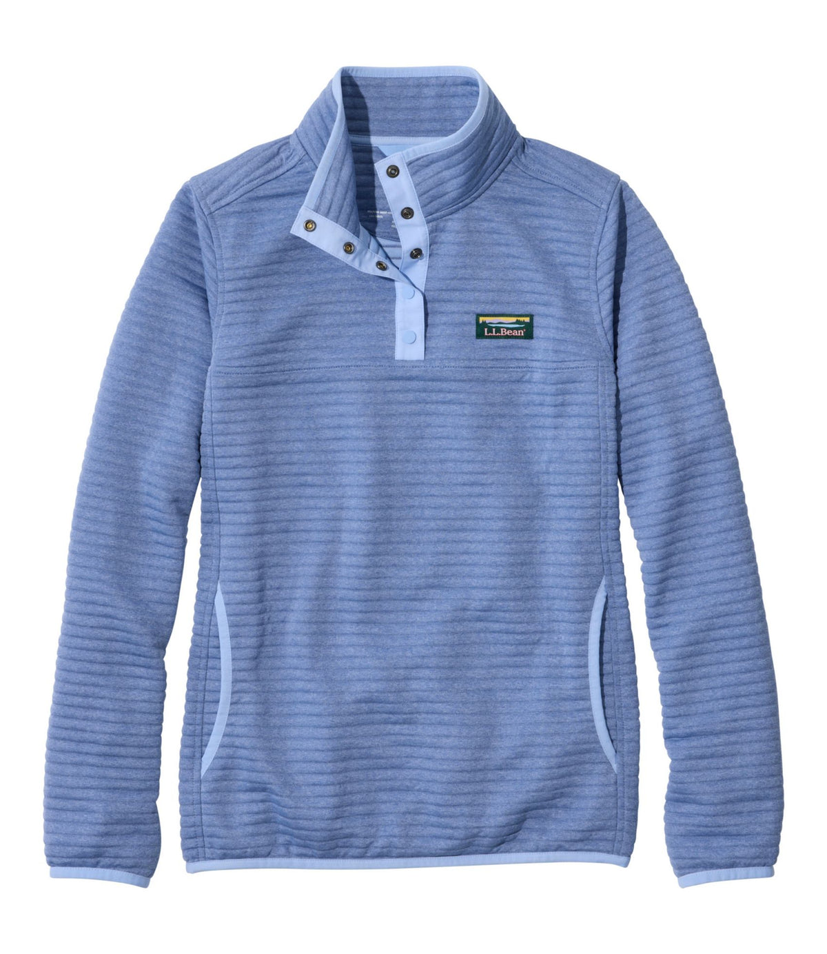 L.L.Bean Women's Airlight Knit Pullover Deep Lake Heather