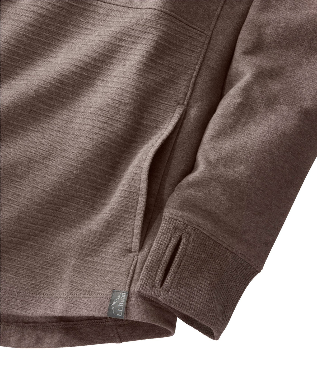 L.L.Bean Women's L.L.Bean Cozy Mixed-Knit Pullover Dark Cinder Heather
