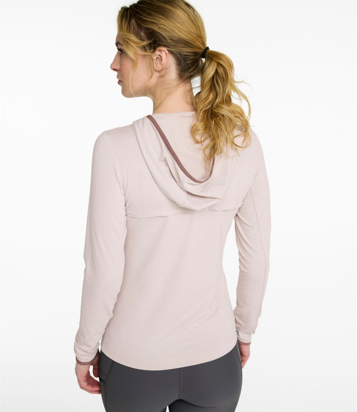 L.L.Bean Women's SunSmart Coolpro Half Zip Hoodie Reef Coral