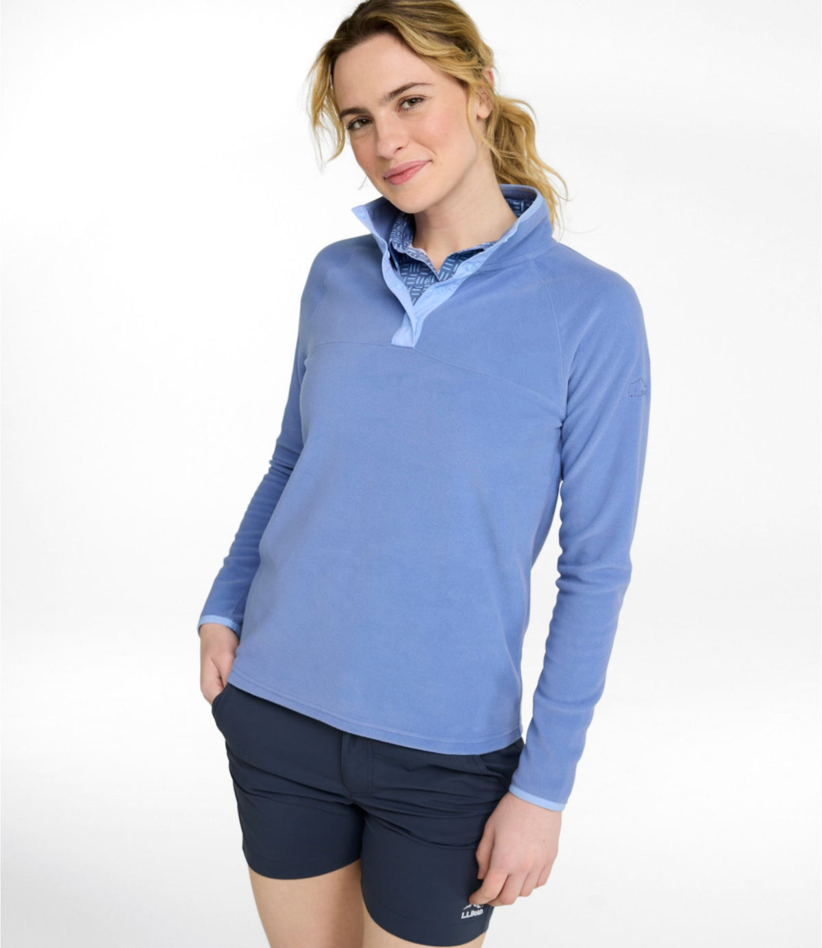 L.L.Bean Women's All Season Access Fleece Pullover Deep Lake