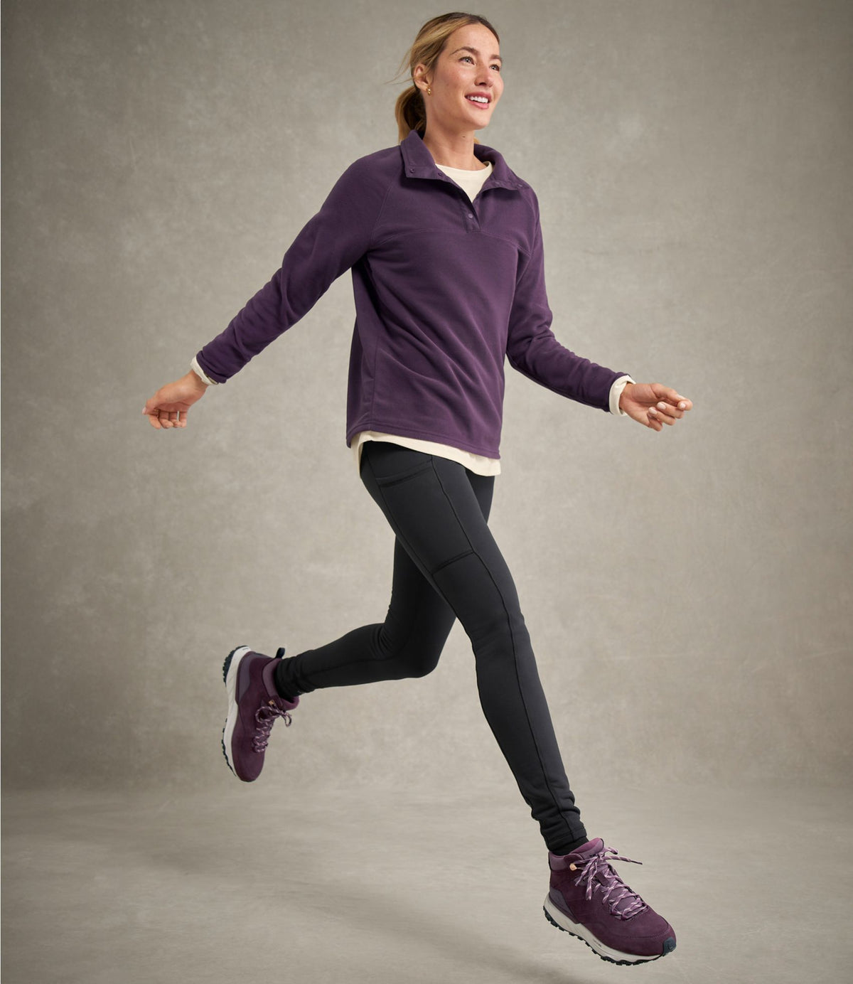L.L.Bean Women's All Season Access Fleece Pullover Deep Lake