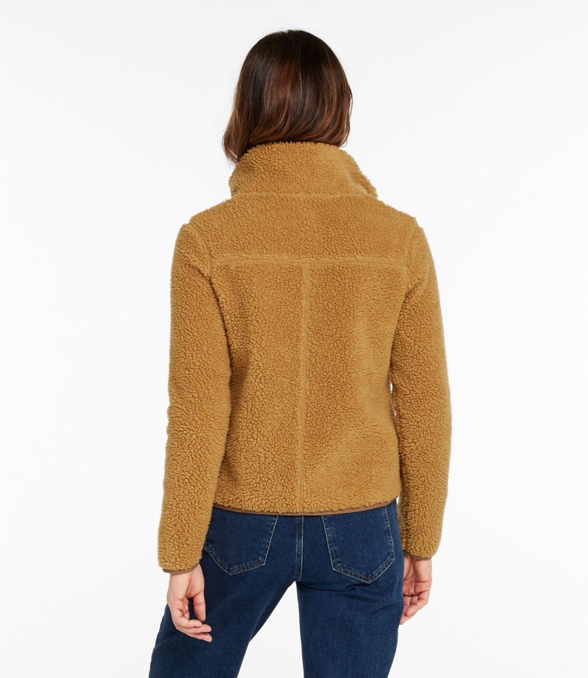 L.L.Bean Women's Bean's Sherpa Fleece Jacket Antique Gold