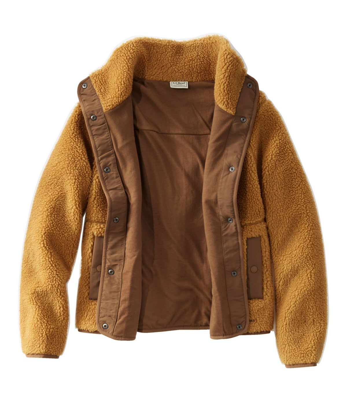 L.L.Bean Women's Bean's Sherpa Fleece Jacket Antique Gold