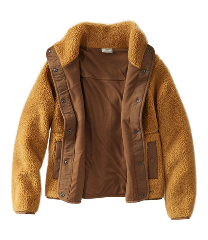 L.L.Bean Women's Bean's Sherpa Fleece Jacket Antique Gold