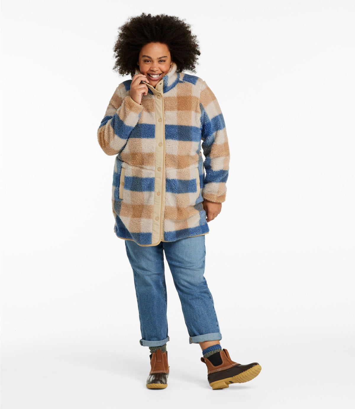 L.L.Bean Women's Bean's Sherpa Fleece Coat, Print