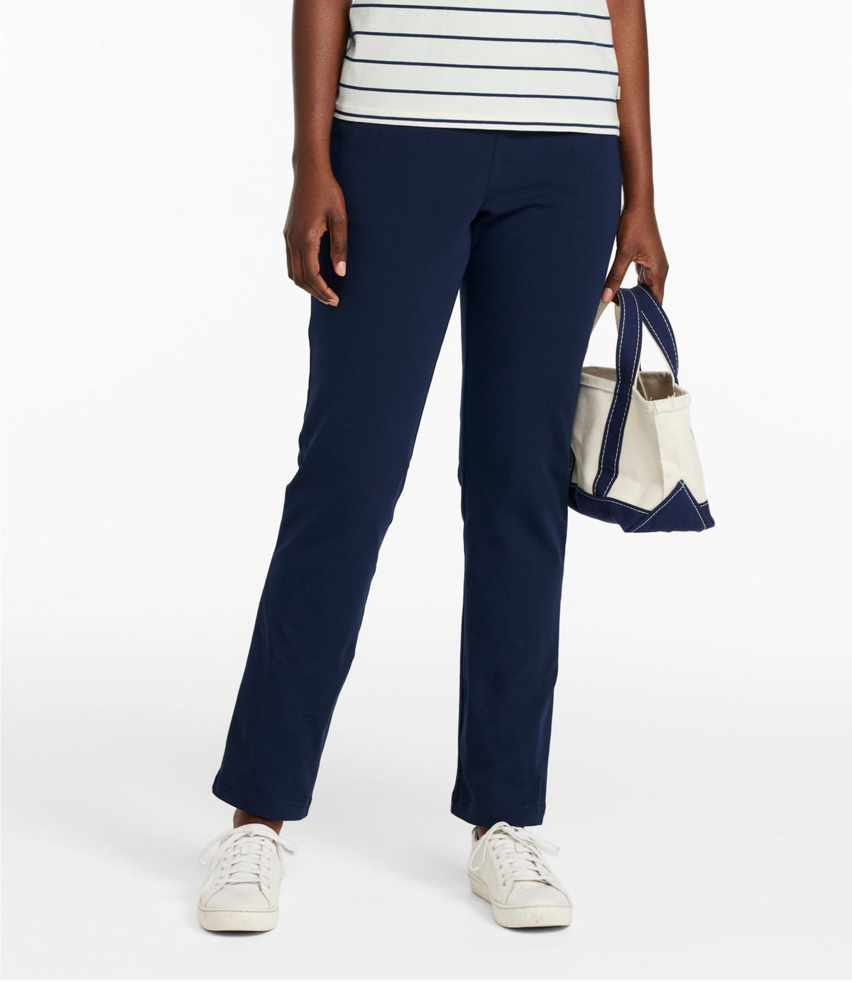 L.L.Bean Women's Perfect Fit Pants, Original Tapered-Leg Classic Navy