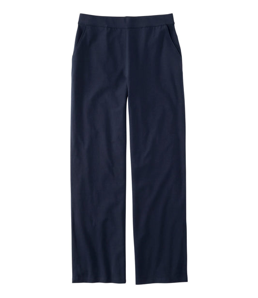 L.L.Bean Women's Perfect Fit Pants, Wide Straight-Leg Classic Navy