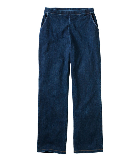 L.L.Bean Women's Perfect Fit Pants, Denim Straight-Leg Indigo Denim