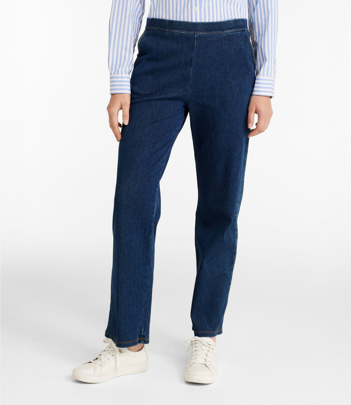 L.L.Bean Women's Perfect Fit Pants, Denim Straight-Leg Indigo Denim