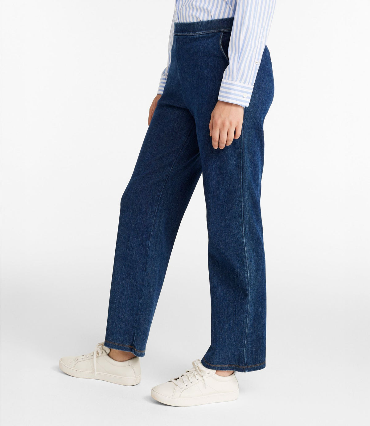L.L.Bean Women's Perfect Fit Pants, Denim Straight-Leg Indigo Denim