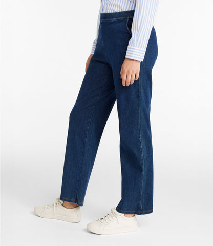 L.L.Bean Women's Perfect Fit Pants, Denim Straight-Leg Indigo Denim