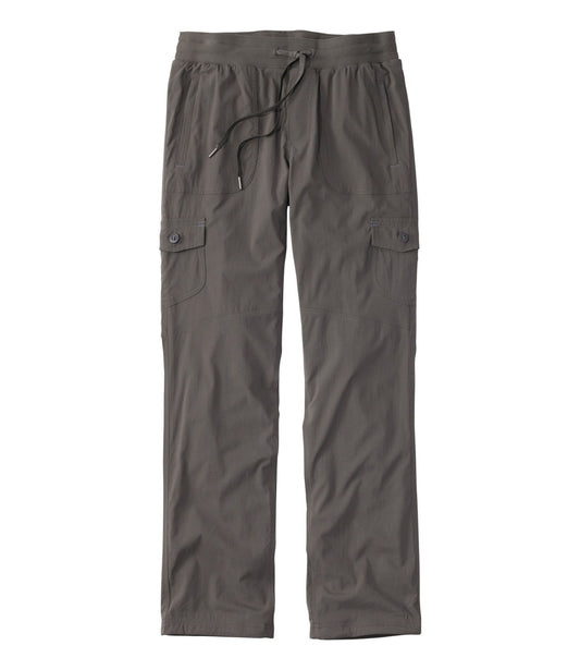 L.L.Bean Women's Vista Camp Pants, Straight-Leg Fleece-Lined Dark Taupe