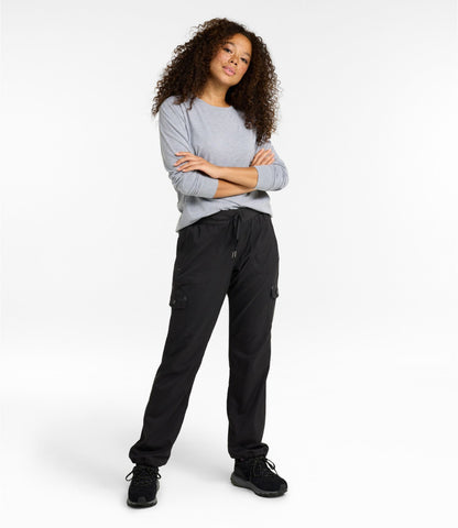 L.L.Bean Women's Vista Camp Pants, Straight-Leg Fleece-Lined Dark Taupe