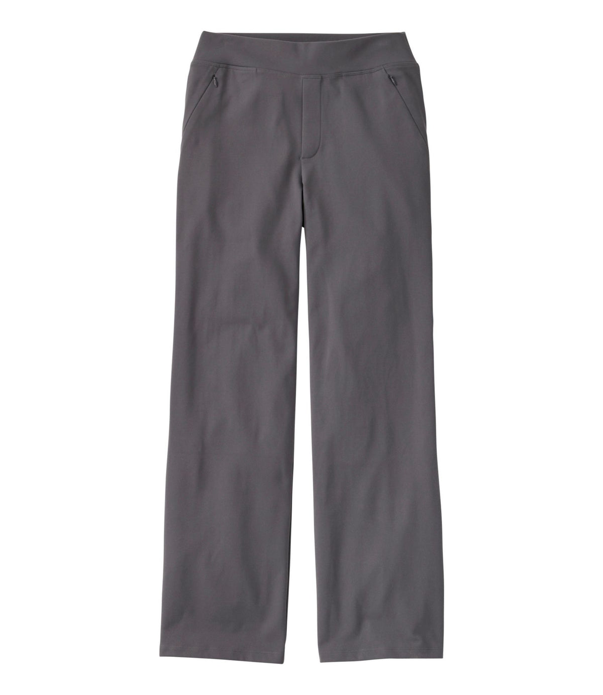 L.L.Bean Women's L.L.Bean Go-Anywhere Knit Pants, High-Rise Wide-Leg Alloy Gray