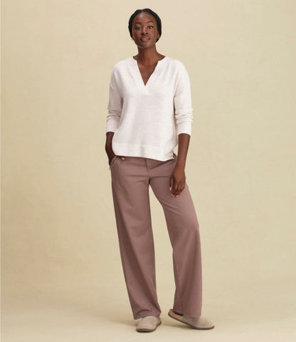 L.L.Bean Women's L.L.Bean Go-Anywhere Knit Pants, High-Rise Wide-Leg Alloy Gray