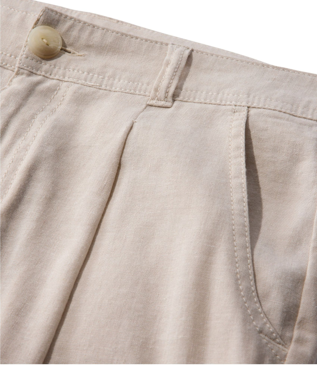 L.L.Bean Women's Lakeside Linen-Blend Pants, Crop Classic Navy