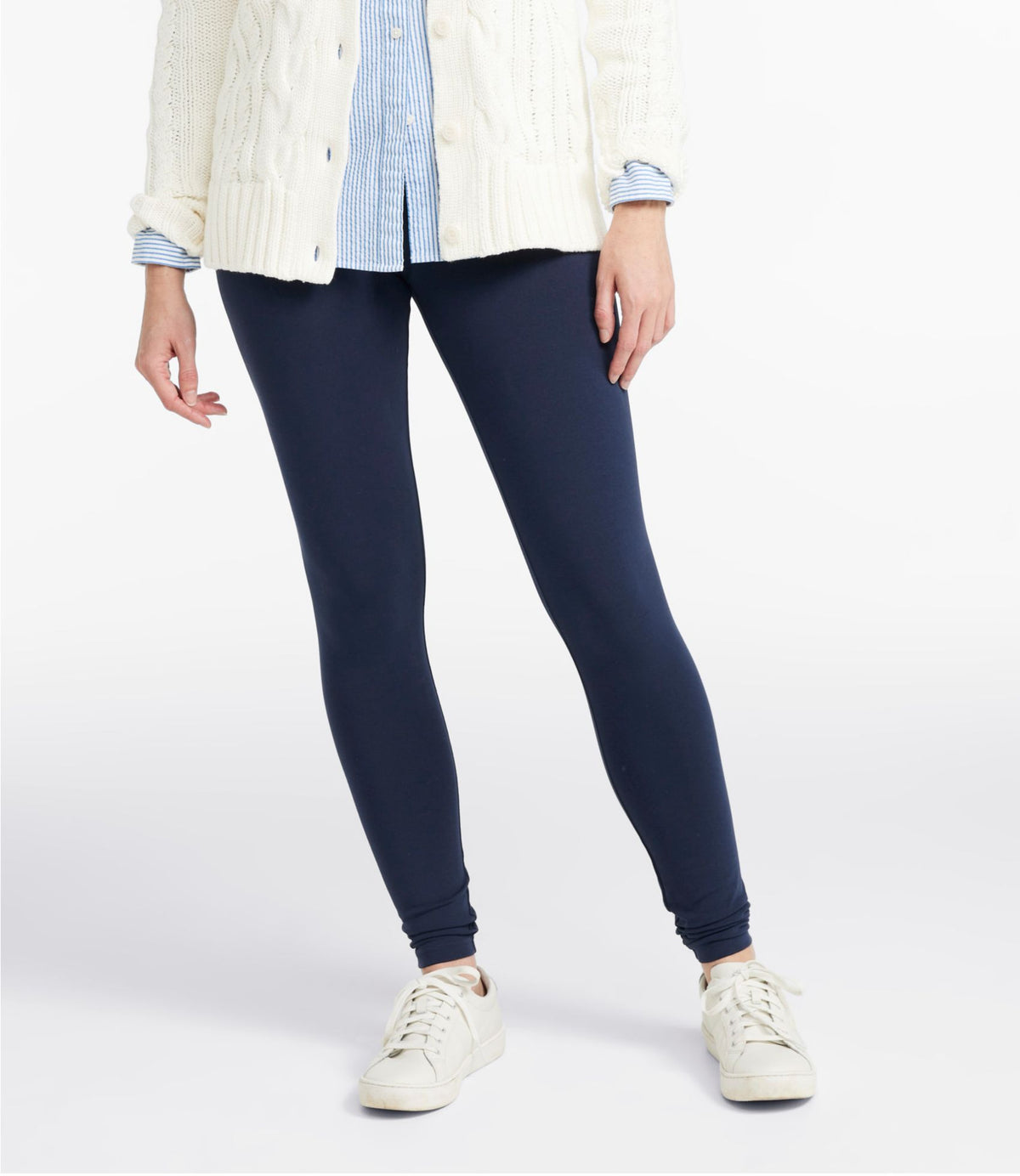 L.L.Bean Women's Perfect Fit Pants, Leggings Classic Navy