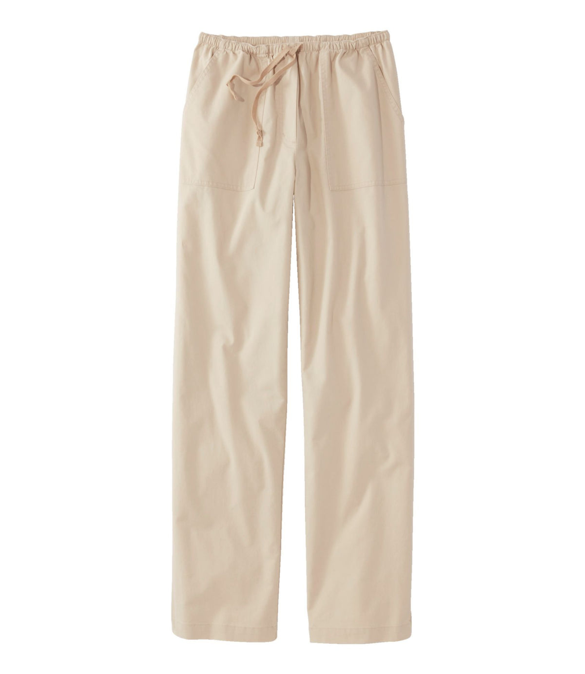 L.L.Bean Women's Sunwashed Canvas Pants, High-Rise Straight-Leg Coastal Tan