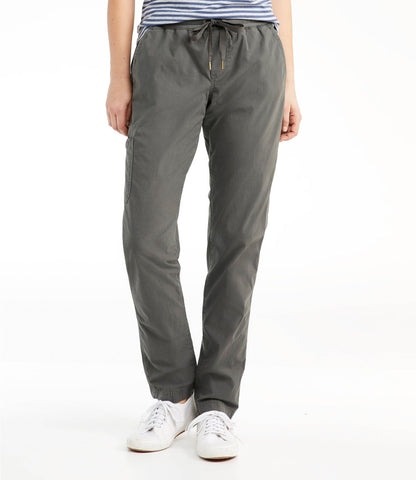L.L.Bean Women's Stretch Ripstop Pull-On Pants, Slim-Leg Alloy Gray