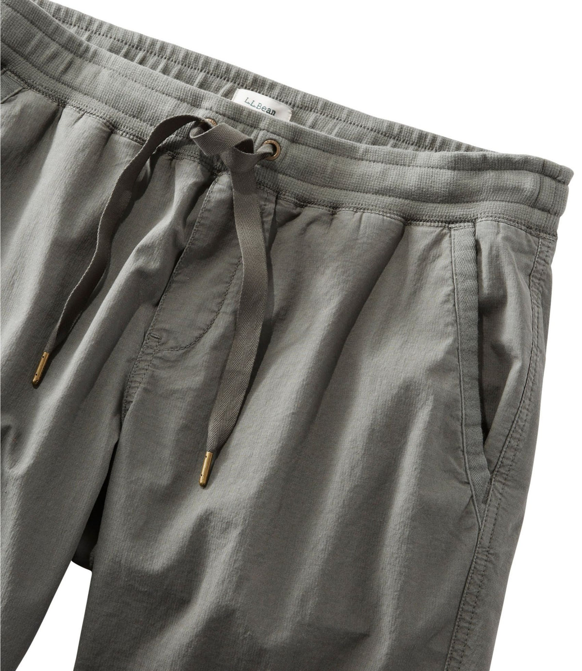 L.L.Bean Women's Stretch Ripstop Pull-On Pants, Slim-Leg Alloy Gray