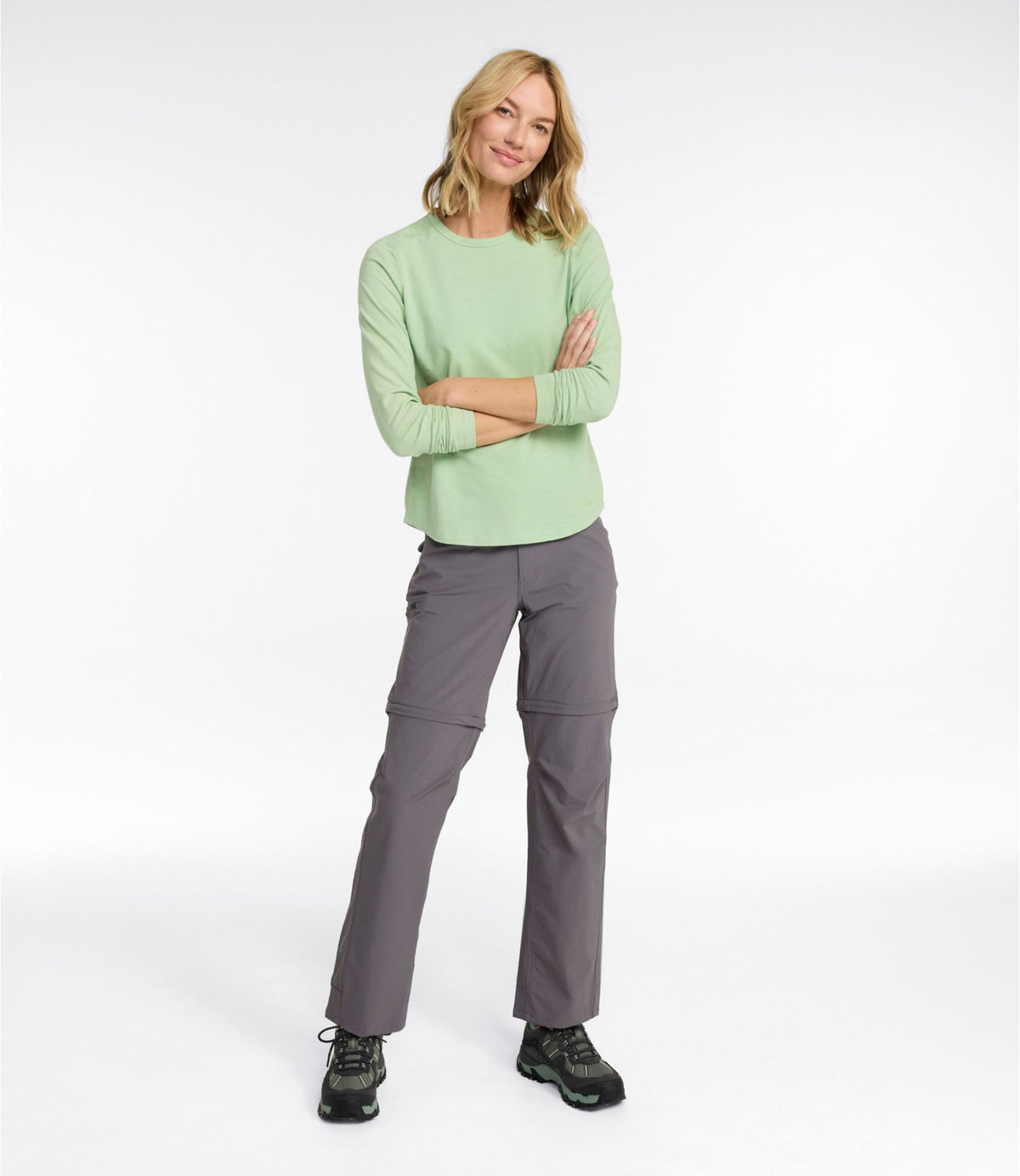 L.L.Bean Women's No Fly Zone Zip-Off Pants, Mid-Rise Briar