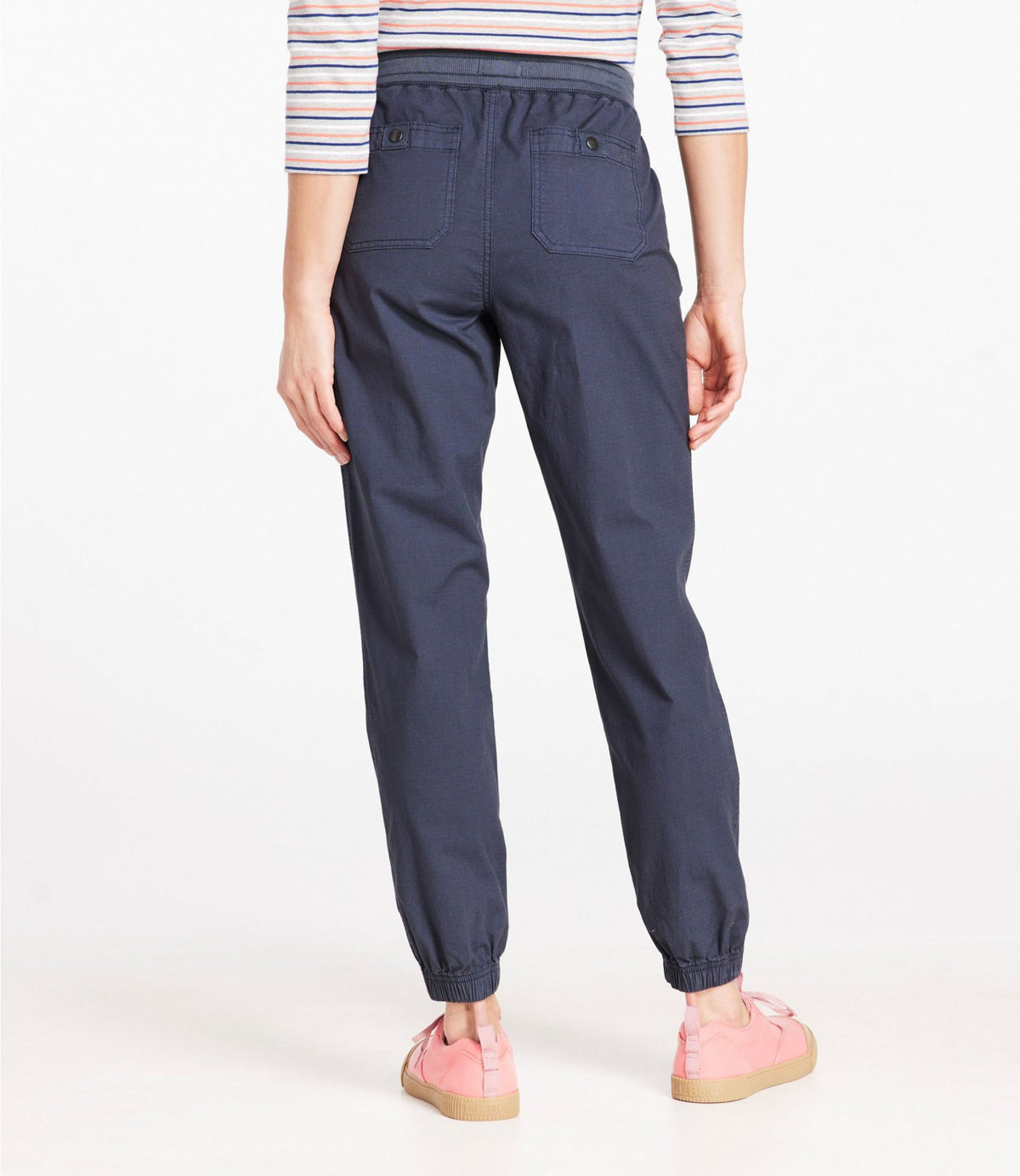 L.L.Bean Women's Stretch Ripstop Pull-On Pants, Slim-Leg Jogger Dark Taupe