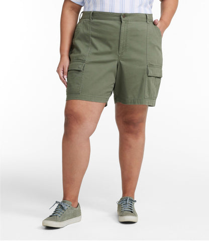 L.L.Bean Women's Comfort Stretch Shorts, Cargo 7" Classic Navy