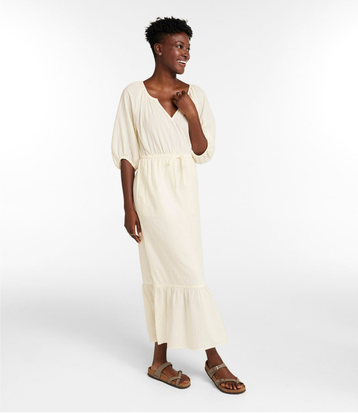 L.L.Bean Women's Signature Castine Cotton Popover Dress