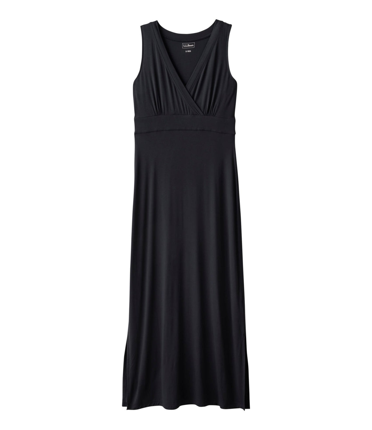 L.L.Bean Women's Summer Knit Maxi Dress Black