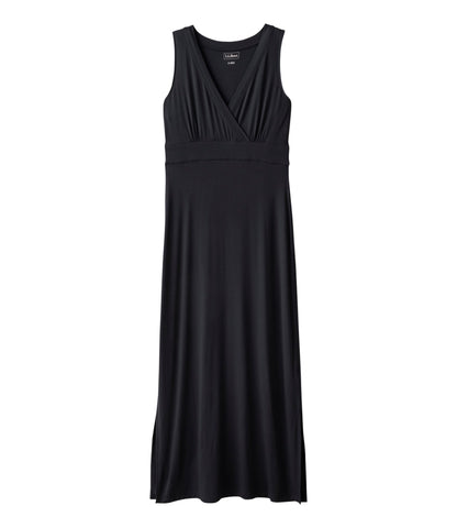 L.L.Bean Women's Summer Knit Maxi Dress Black